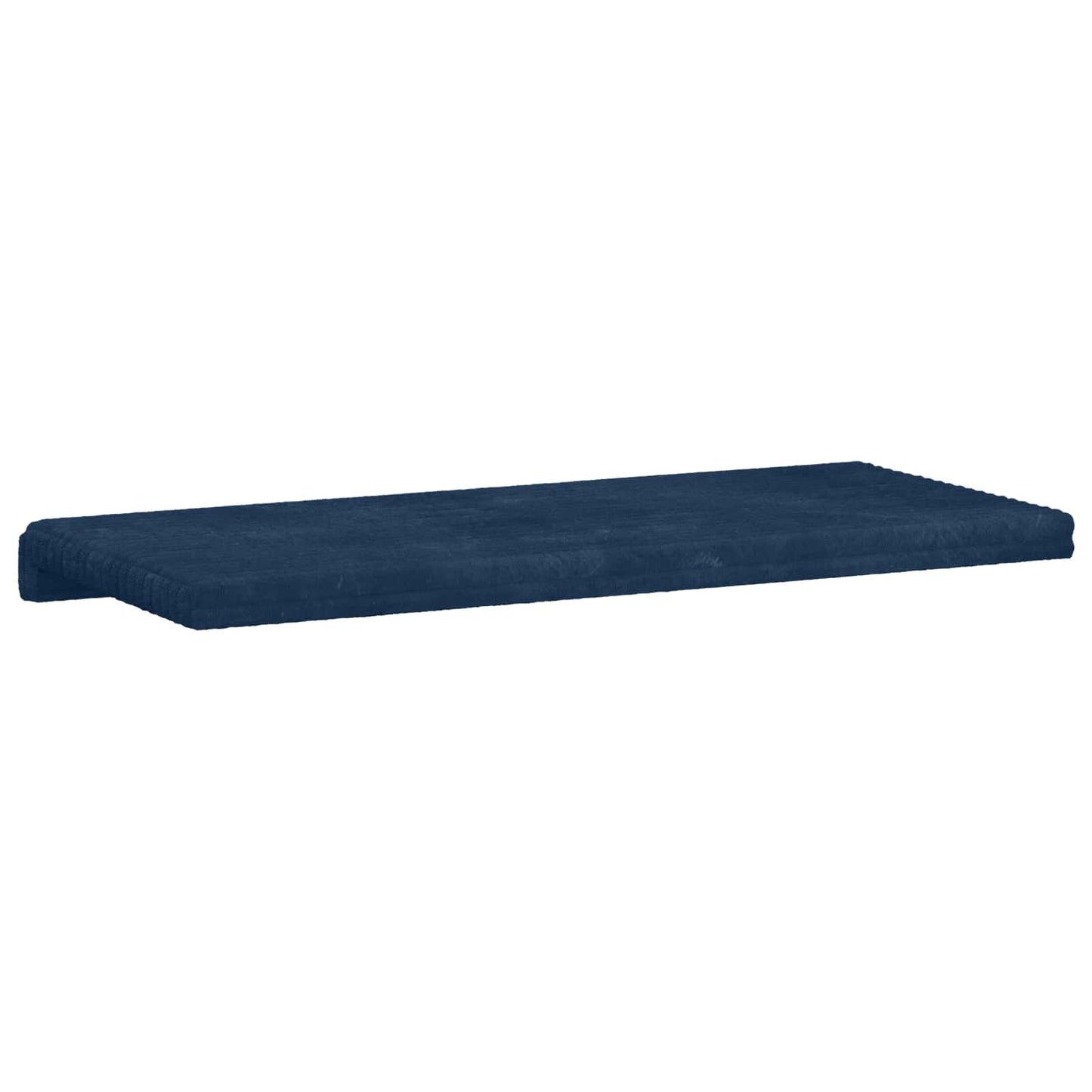 Bench Cushion Plush Corduroy Navy Blue Depth 35 cm