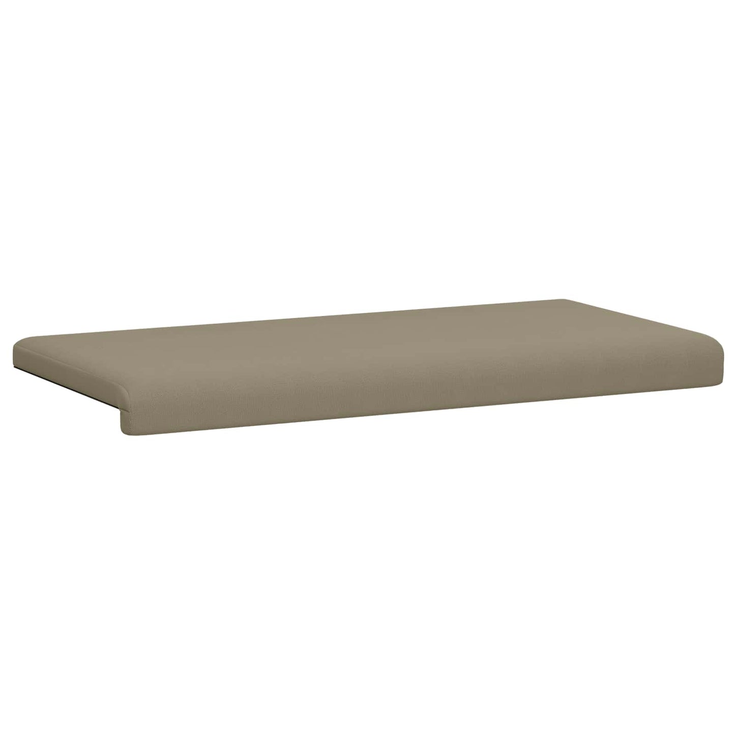 Bench Cushion Textured Velvet Khaki Depth 35 cm