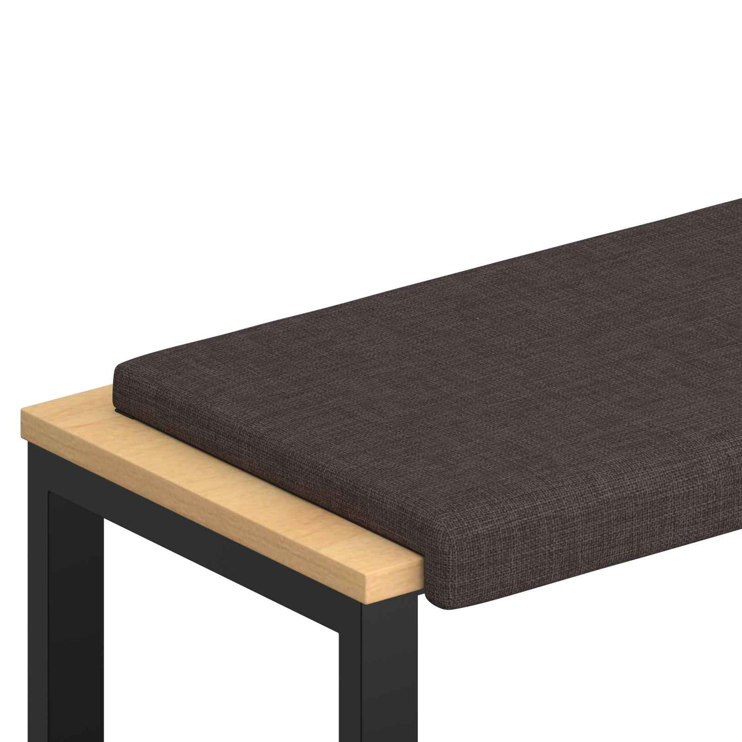 Bench Cushion Fabric Dark Brown Depth 35 cm