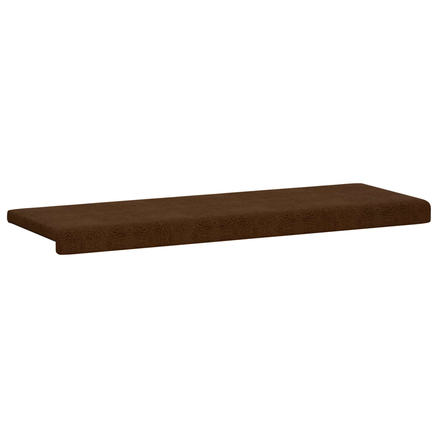 Bench Cushion Faux Suede Fabric Brown Depth 35 cm