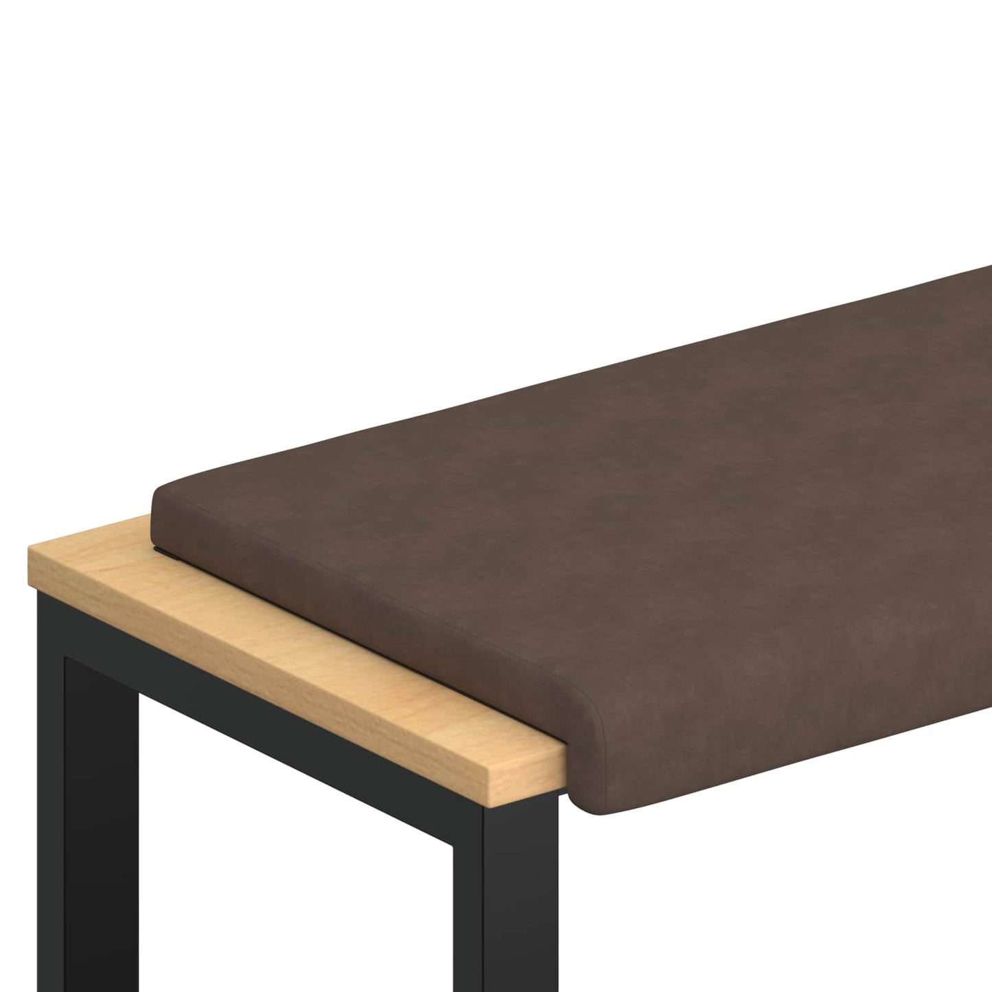Bench Cushion Microfiber Brown Depth 35 cm