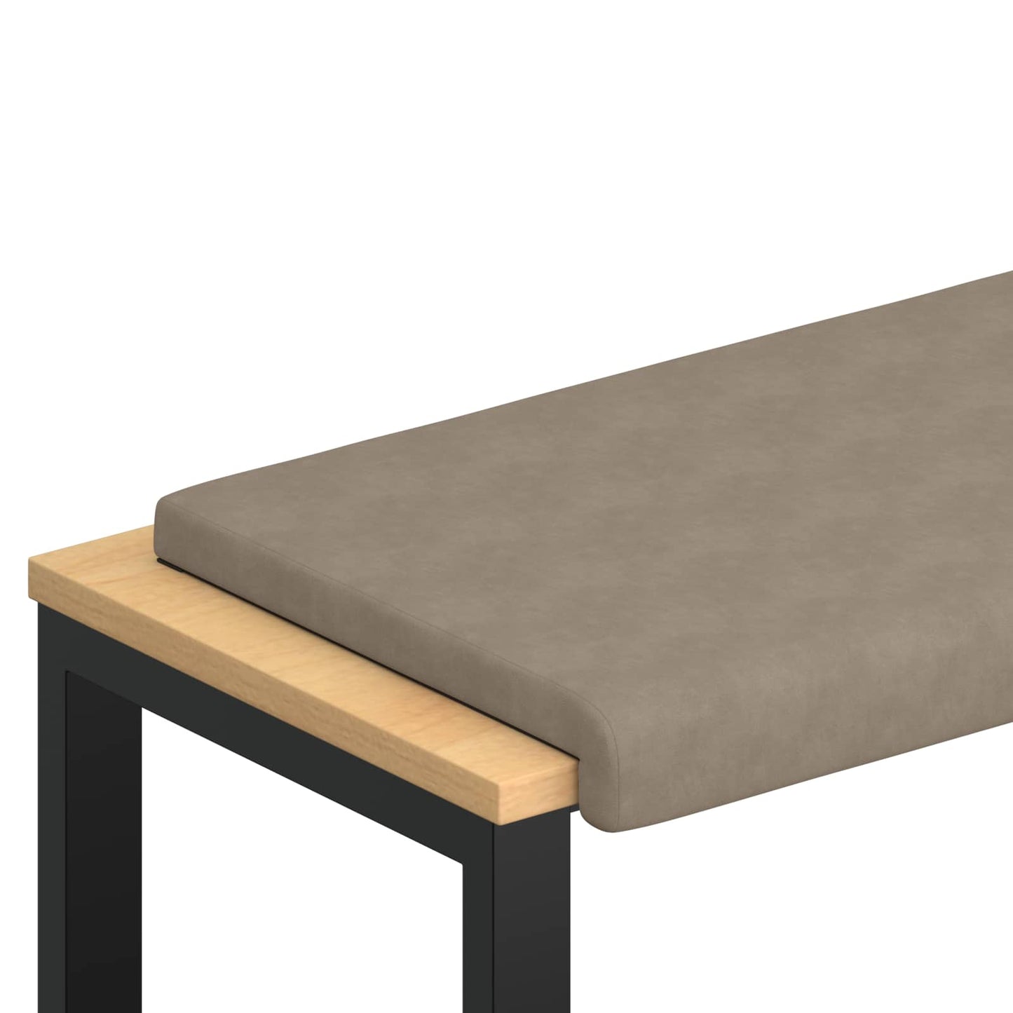 Bench Cushion Microfiber Taupe Depth 35 cm