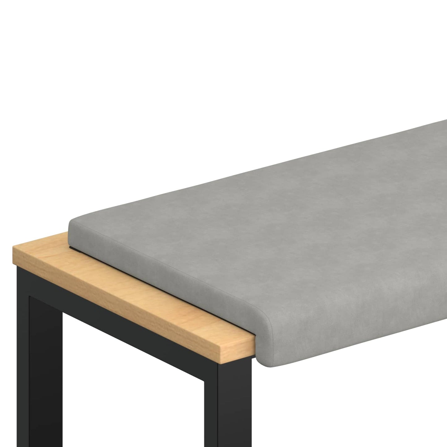 Bench Cushion Microfiber Light Grey Depth 35 cm