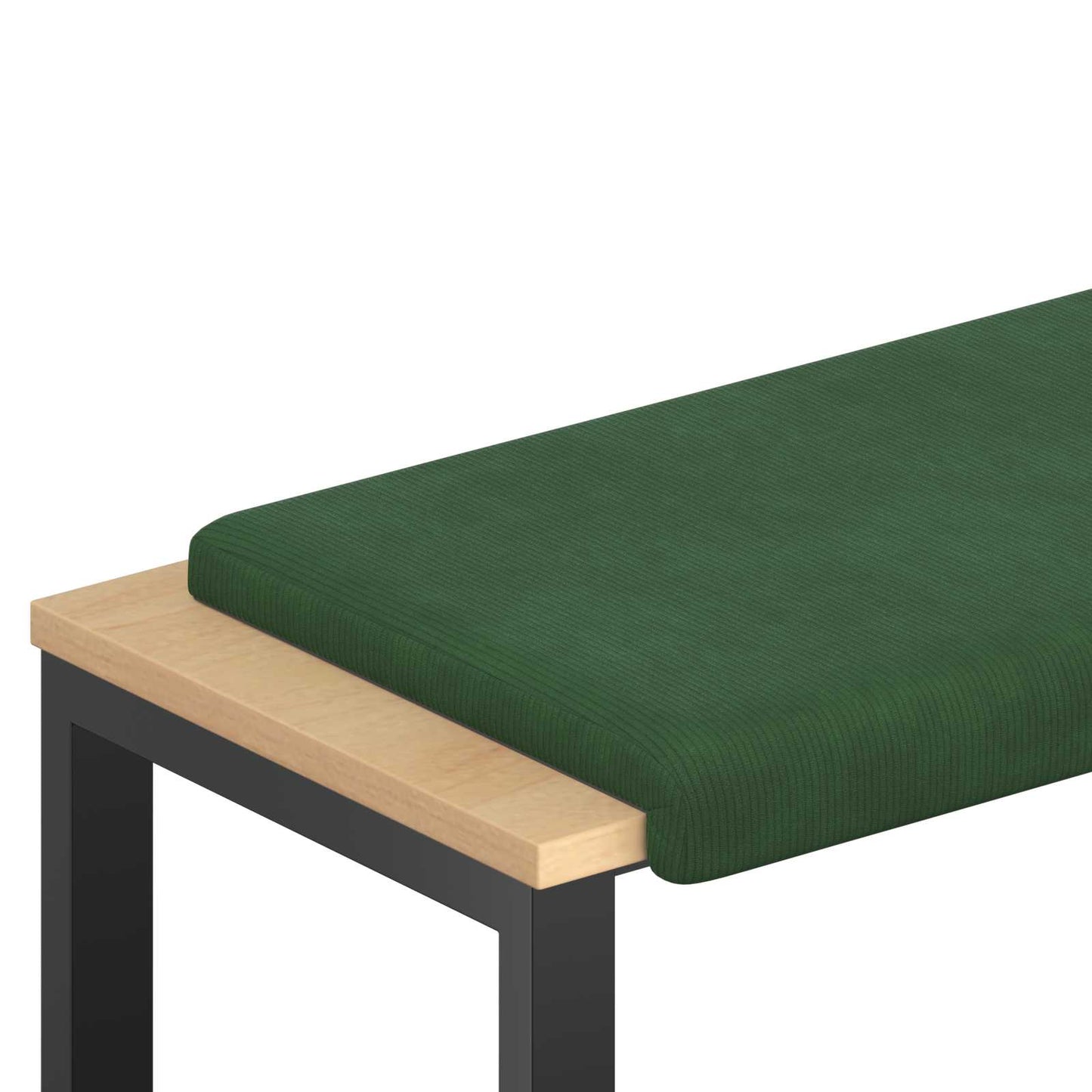Bench Cushion Corduroy Dark Green Depth 35 cm