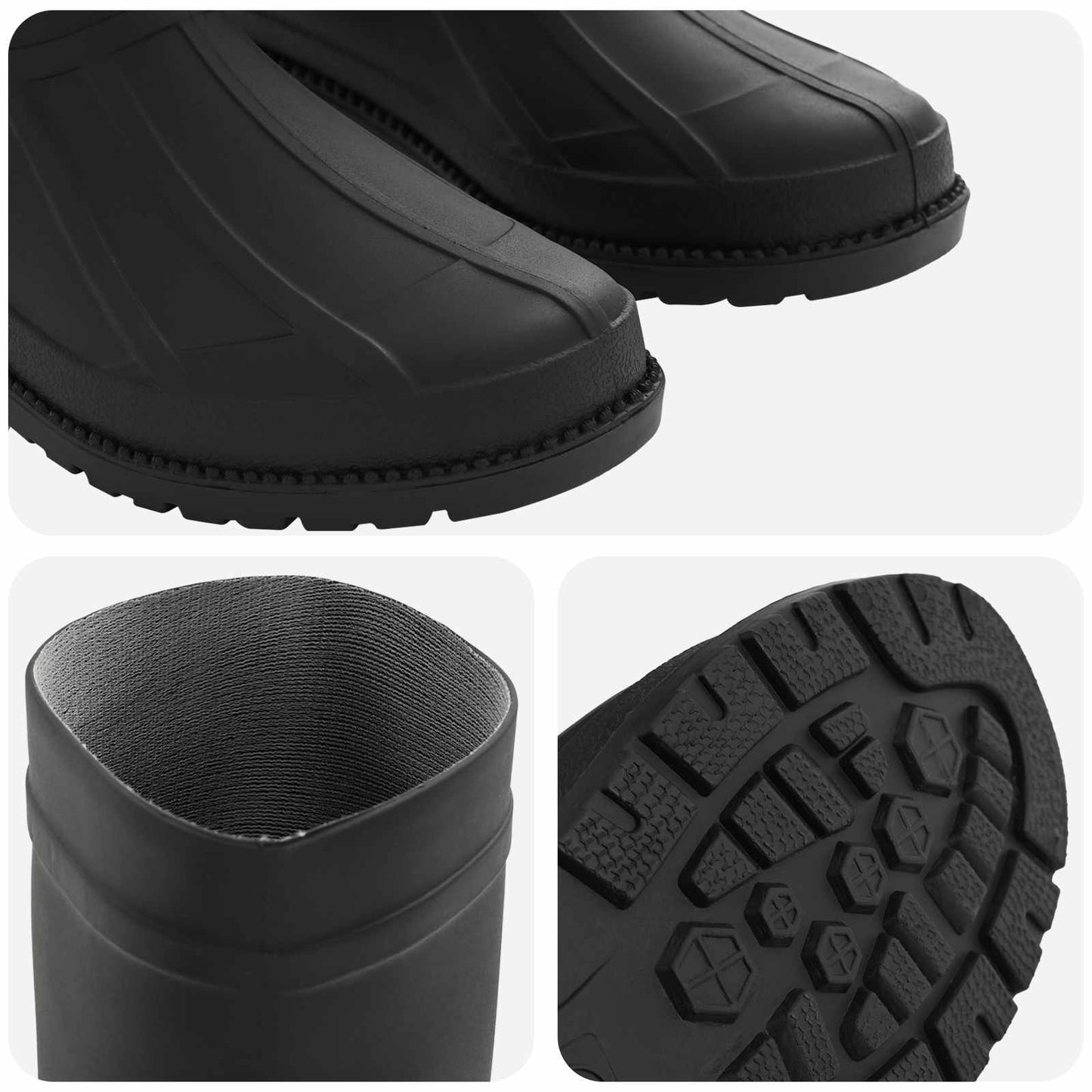 Rain Boots PVC Size 45 Black