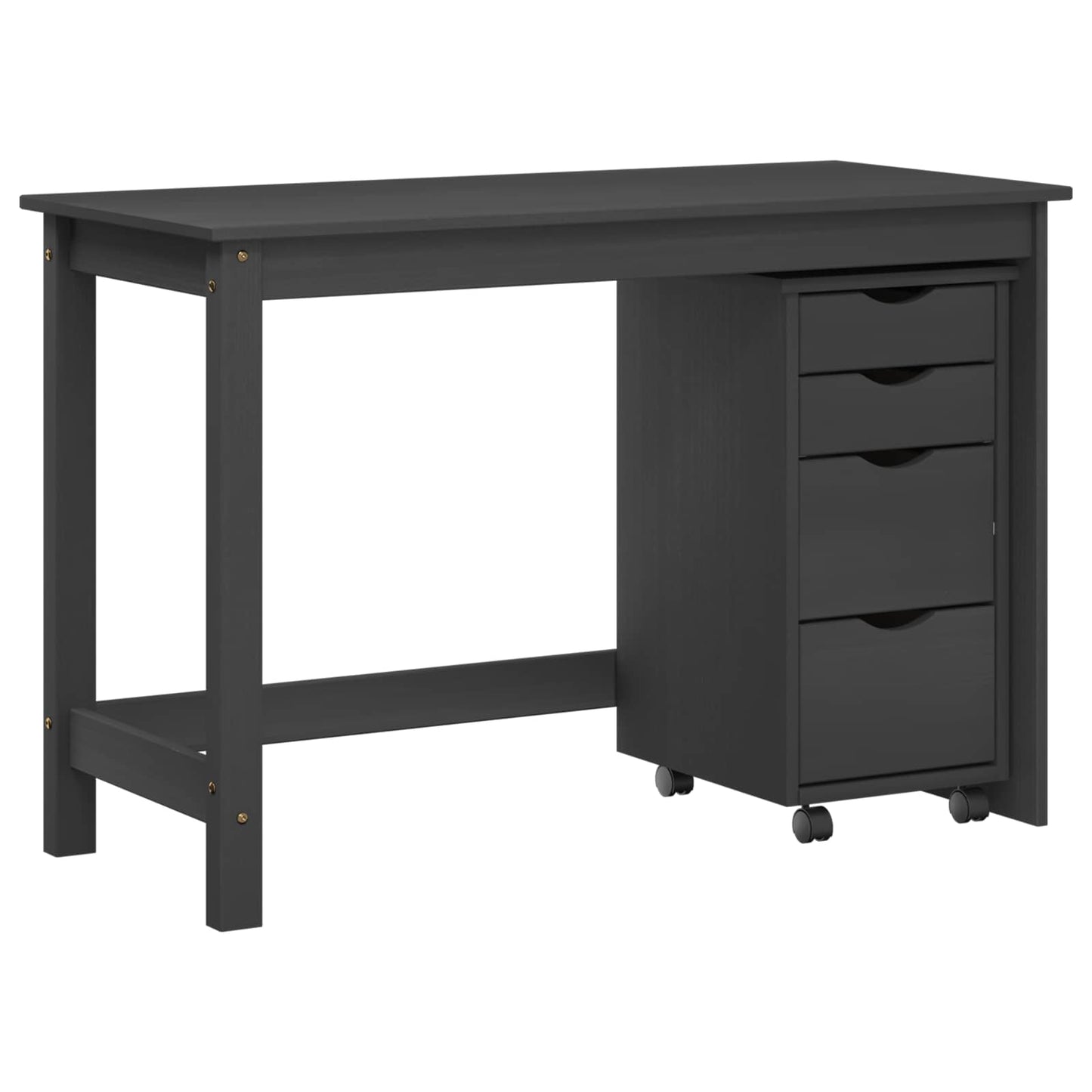 Desk and Rolling Cabinet Set MOSS 2 pcs Grey