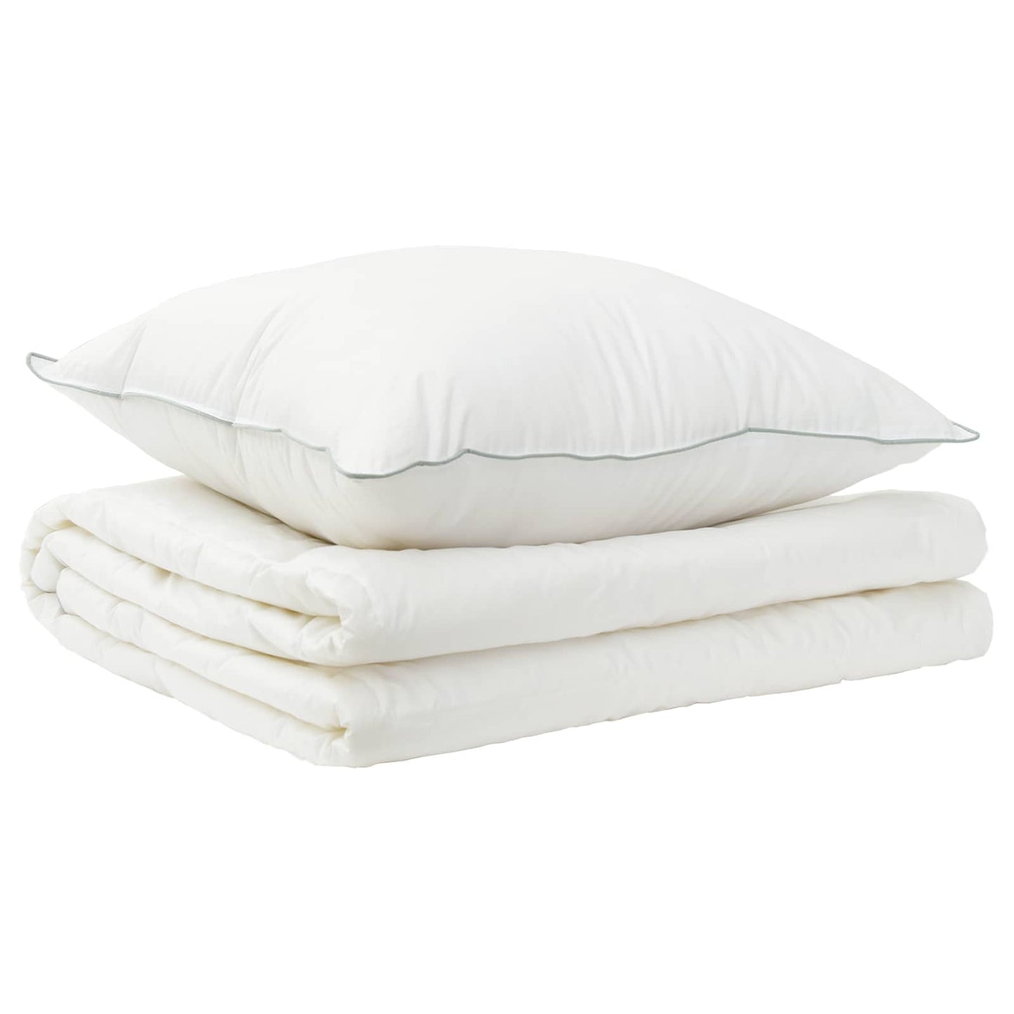 Duvet and Pillow Set 2 pcs 140x200 cm Summer 200 GSM Wool White