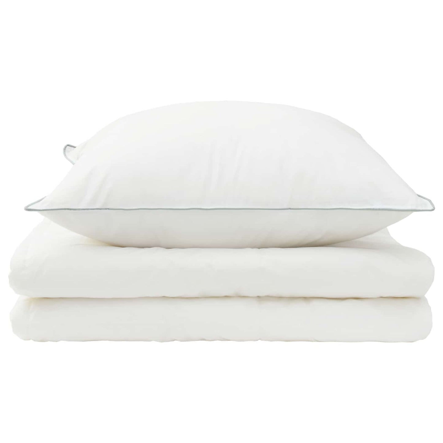 Duvet and Pillow Set 2 pcs 140x200 cm Summer 200 GSM Wool White