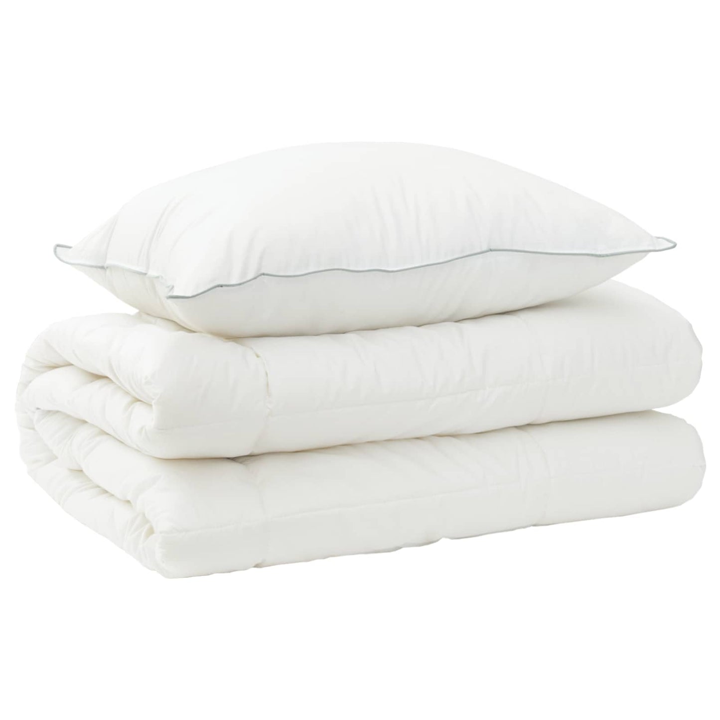 Duvet and Pillow Set 2 pcs 140x200 cm 4 Seasons 300 GSM Wool