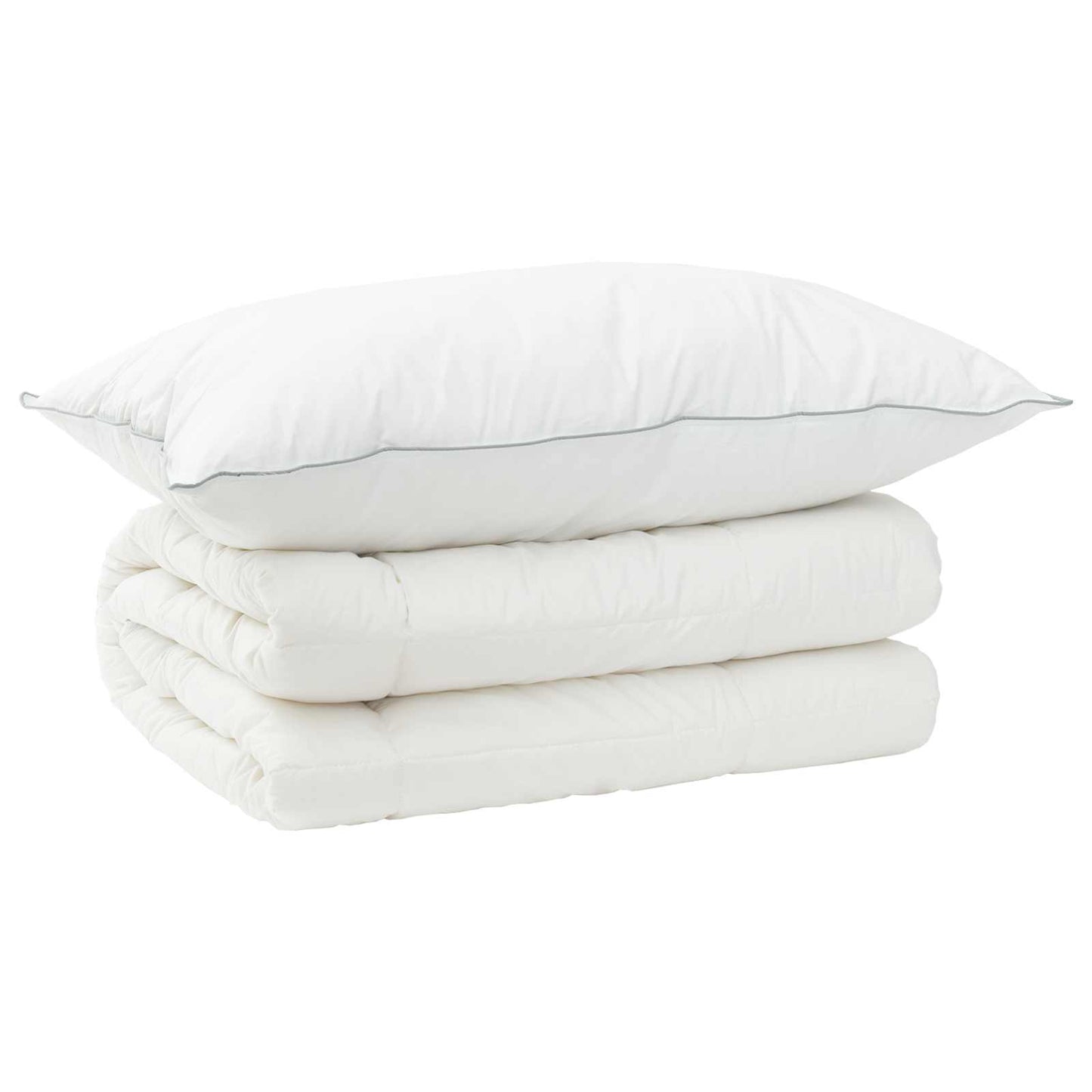 Duvet and Pillow Set 2 pcs 150x200 cm Winter 450 GSM Wool White