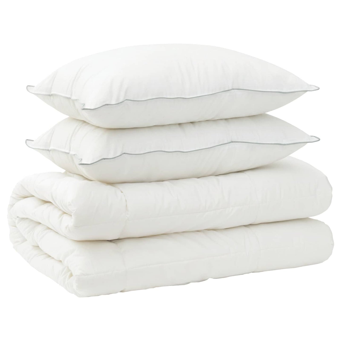 Duvet and Pillow Set 3 pcs 200x200 cm 4 Seasons 220 GSM Wool