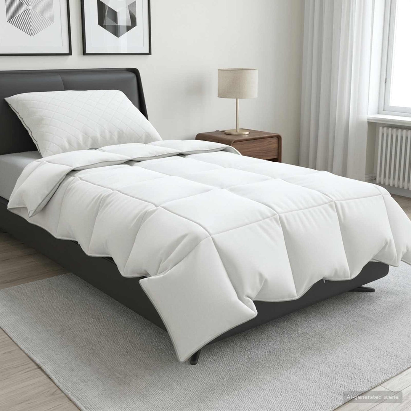 90% Goose Down Duvet Set FULDA 2 pcs 137 x 200 cm Summer White