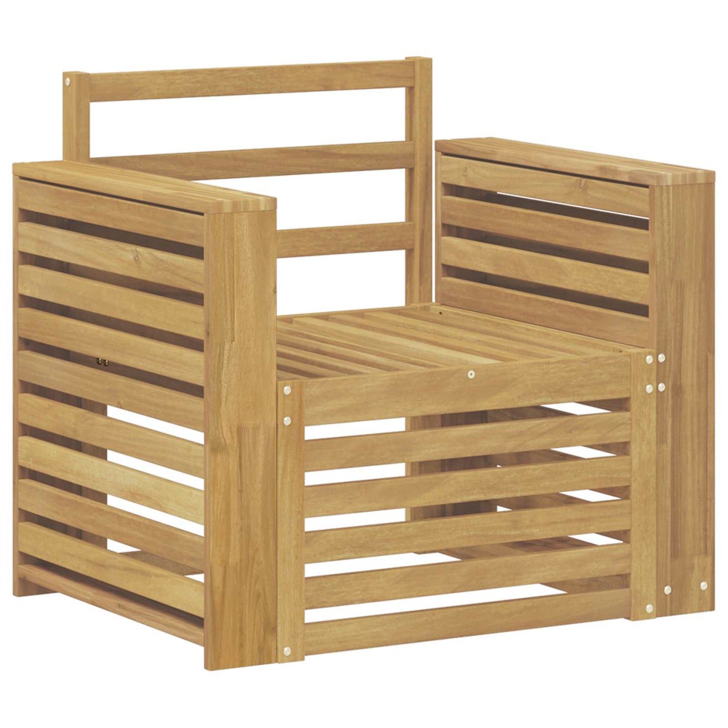 Outdoor Sofa Set Solid Acacia Wood White