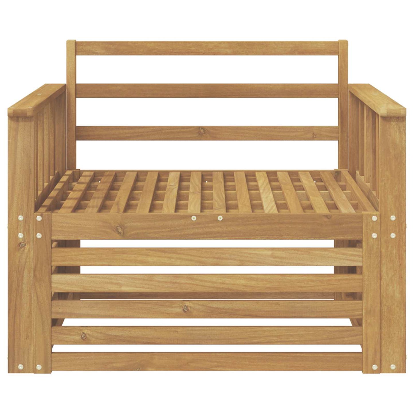 Outdoor Sofa Solid Acacia Wood White
