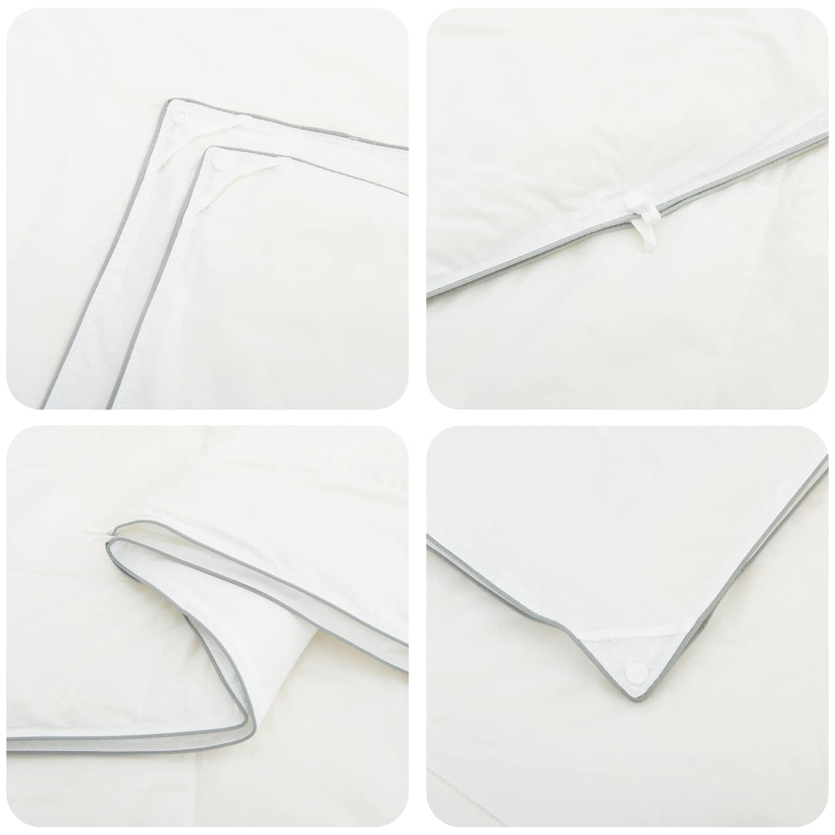 Duvet FULDA 140 x 220 cm 4 Seasons 310 GSM 90% Goose Down White