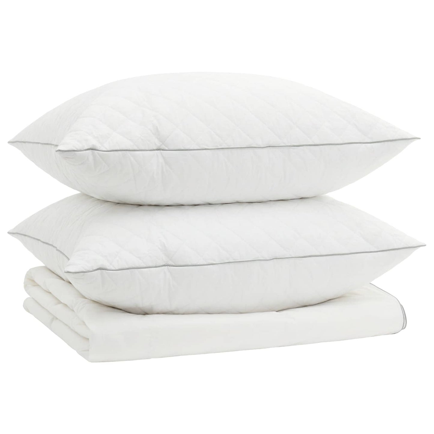90% Goose Down Duvet Set FULDA 3 pcs 220 x 260 cm Summer White