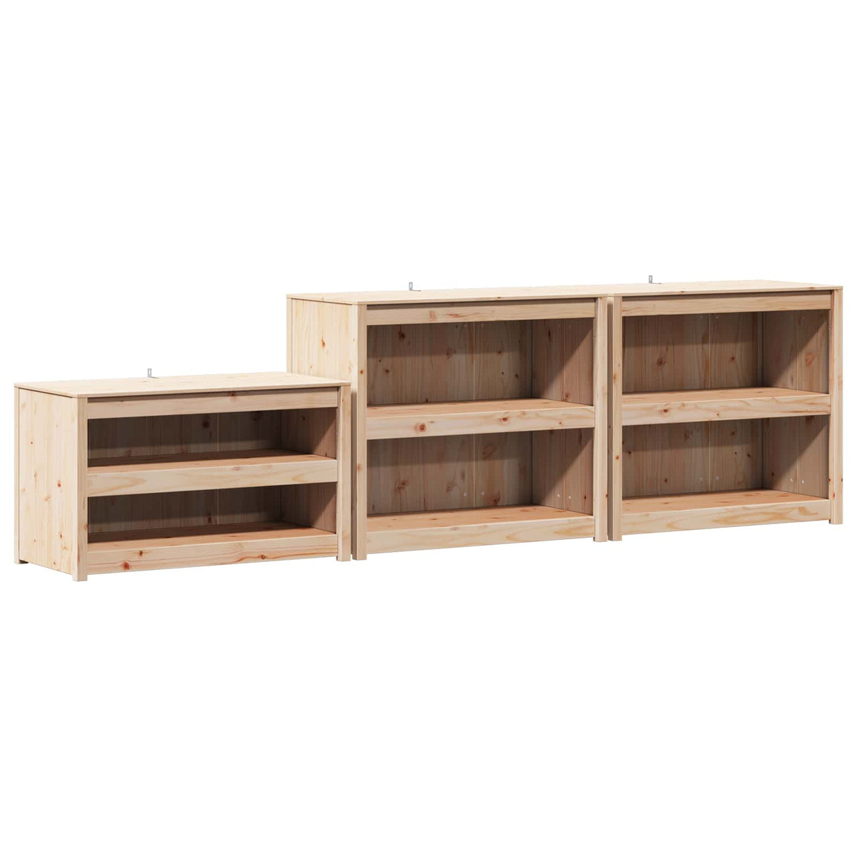 Outdoor Kitchen Cabinet MEPPEL 3 pcs Natural Douglas