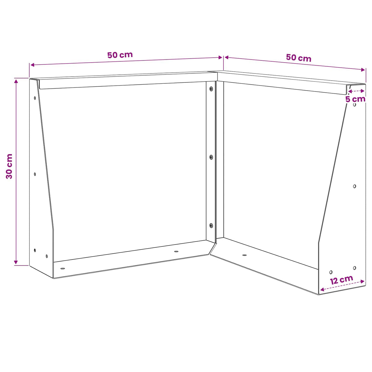 Retaining Wall 2 pcs 50 x 50 x 30 cm Stainless Steel Silver