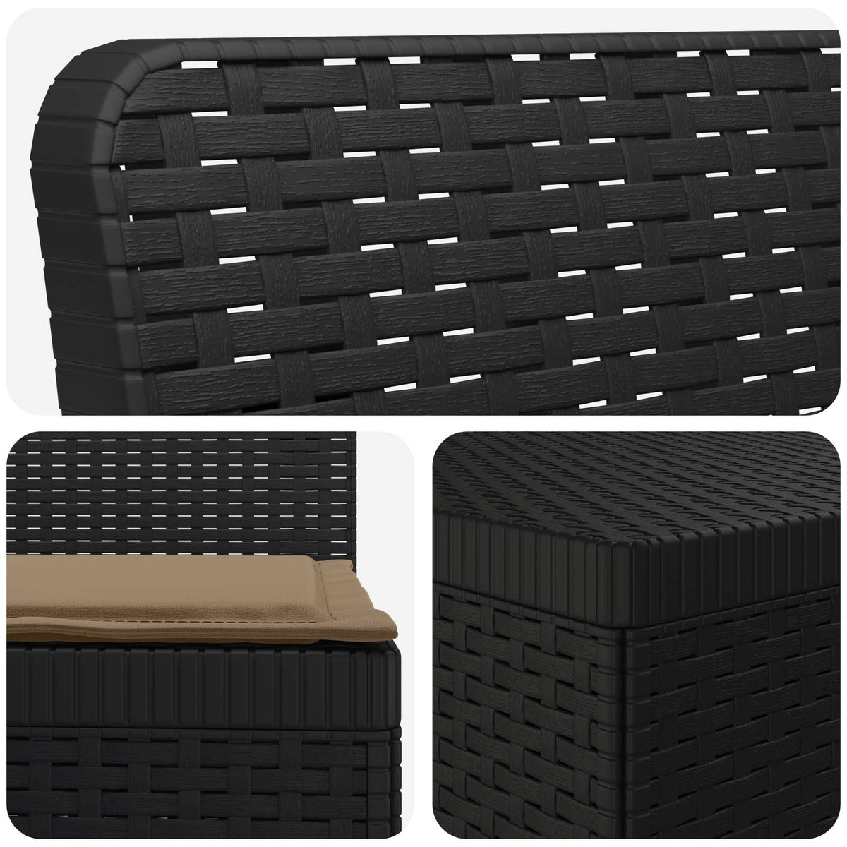 3-Seater Garden Sofa with Cushions Rattan Look 3-Seater PP