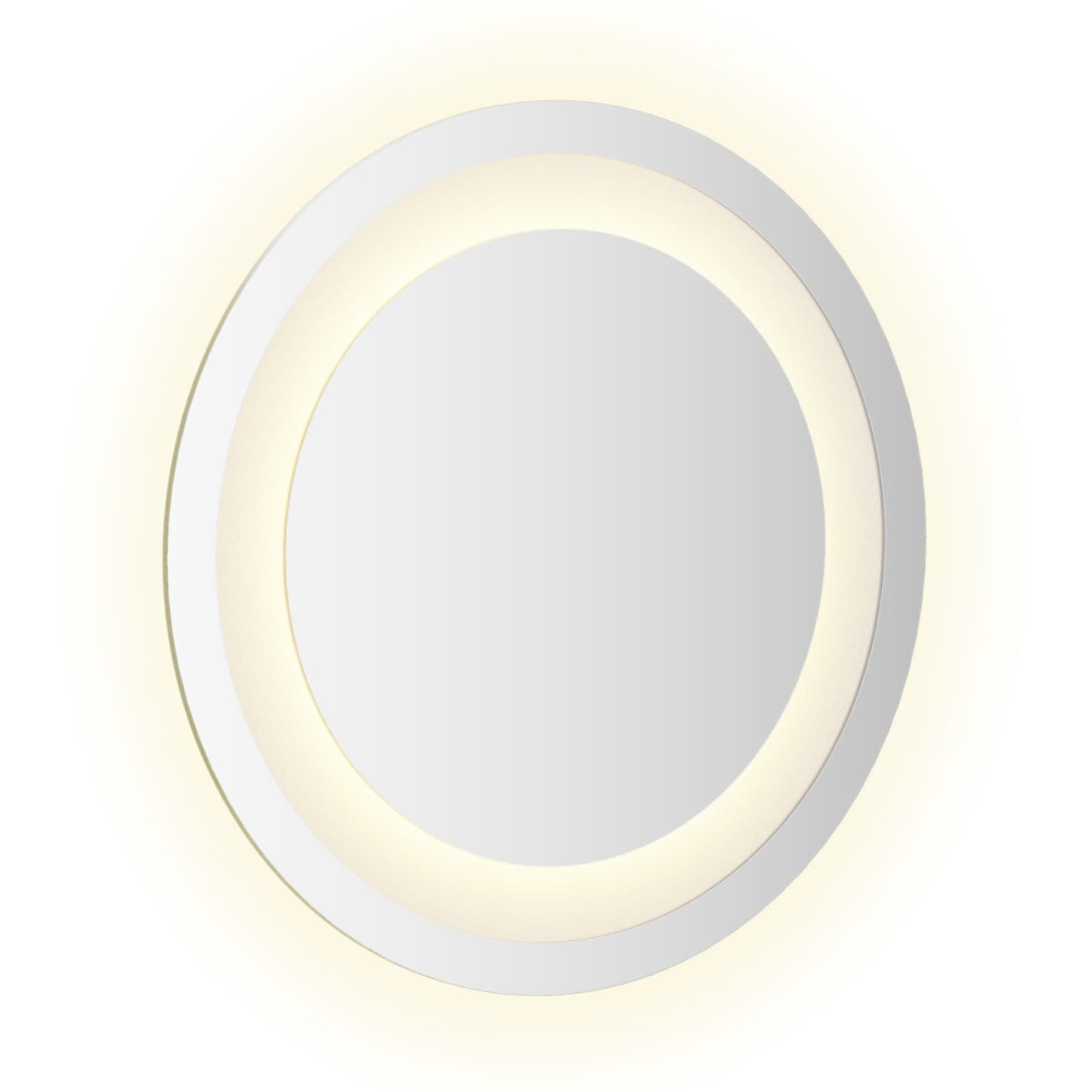 LED Bathroom Mirror Transparent Ø 30 cm Tempered Glass