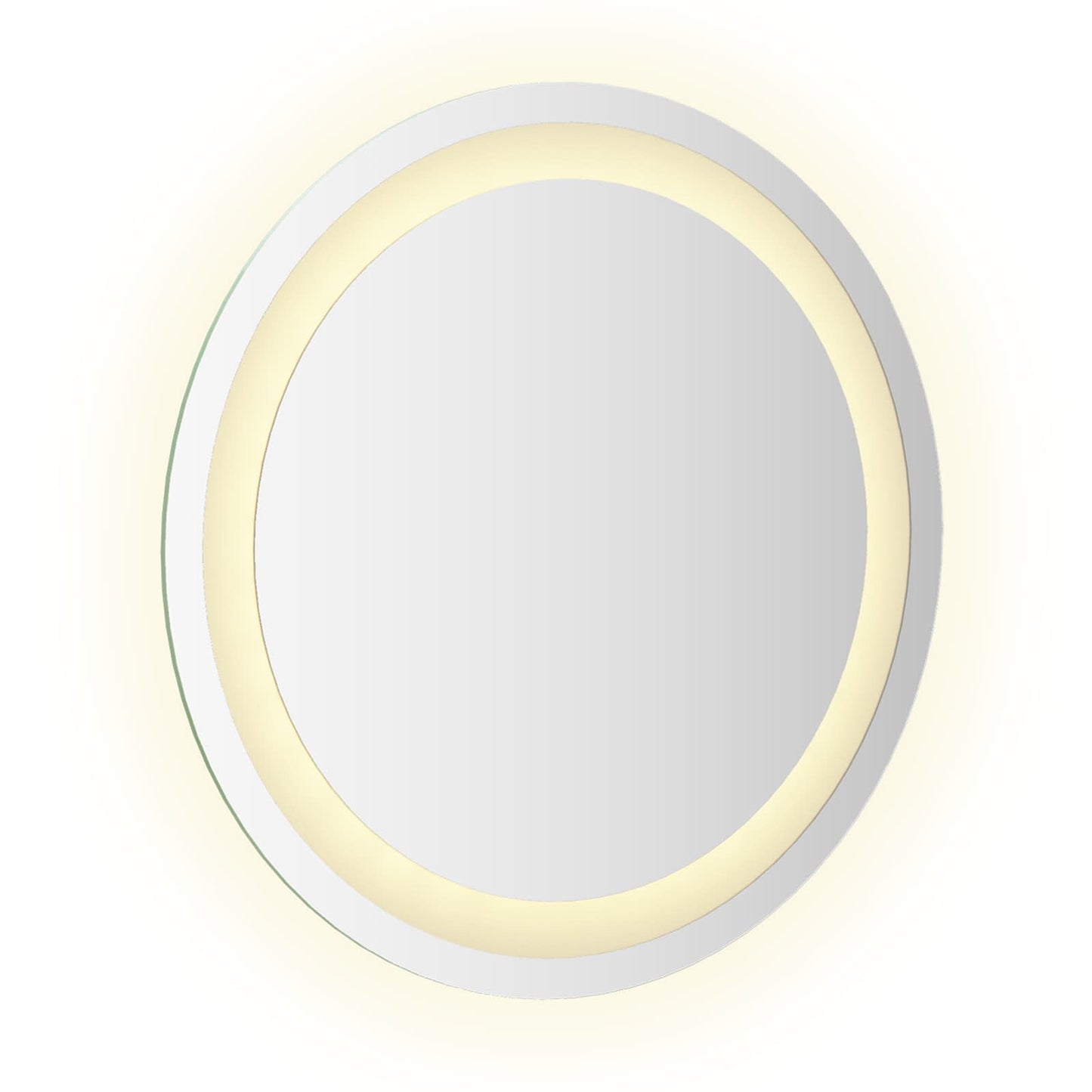 LED Bathroom Mirror Transparent Ø 40 cm Tempered Glass