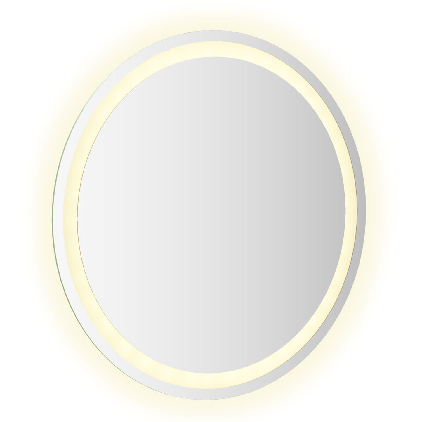 LED Bathroom Mirror Transparent Ø 60 cm Tempered Glass