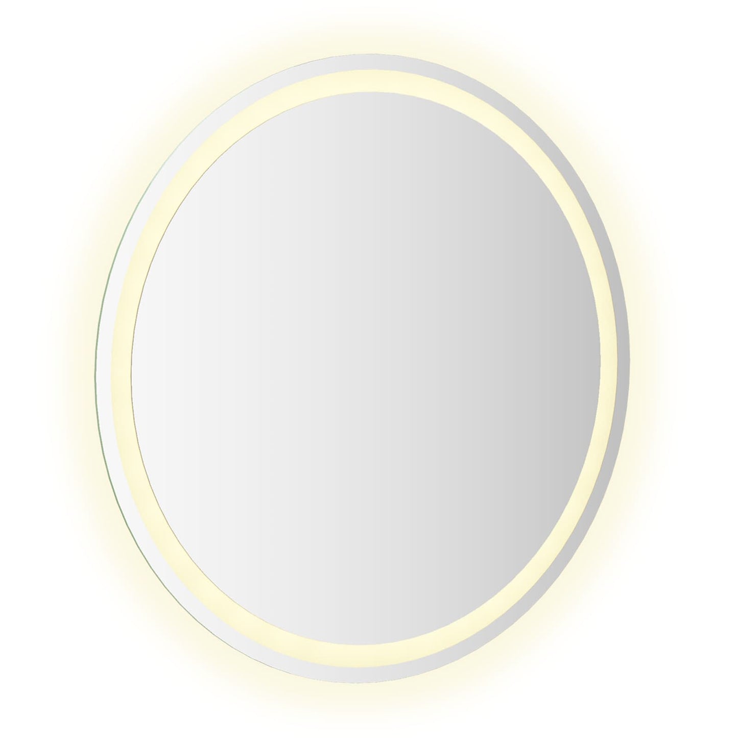 LED Bathroom Mirror Transparent Ø 70 cm Tempered Glass