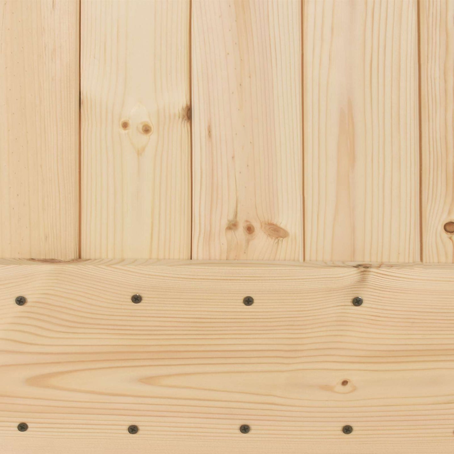 Sliding Door Natural and Black 80 x 210 cm Solid Pine Wood