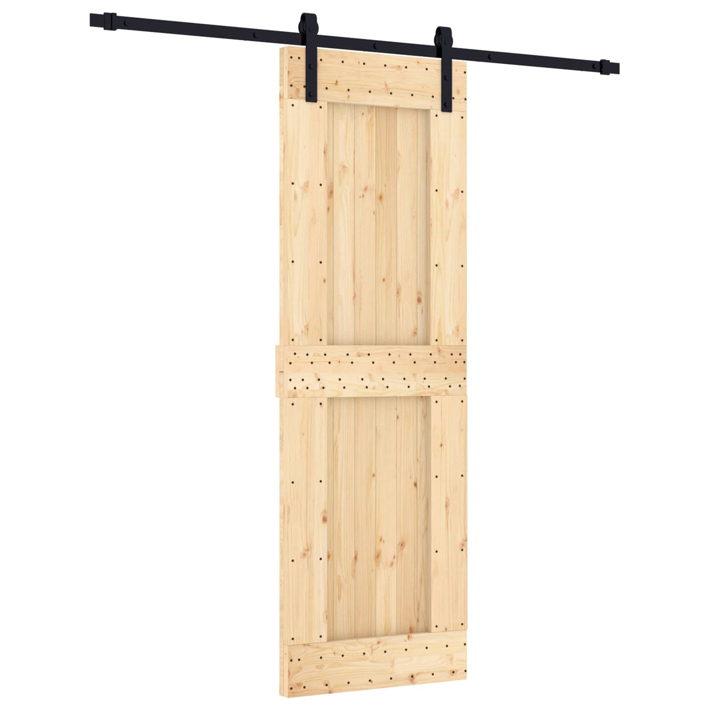 Sliding Door 70 x 210 cm Solid Pine Wood (Untreated)