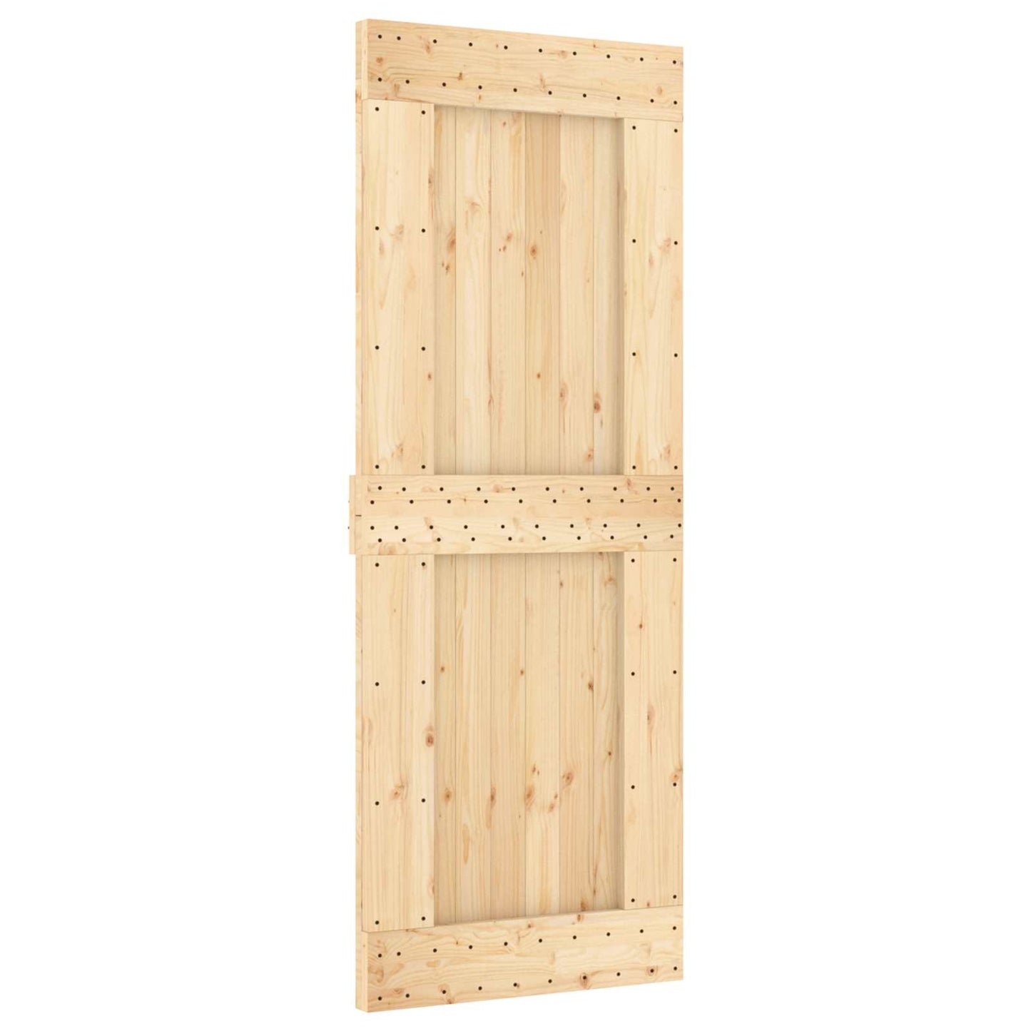 Sliding Door NARVIK Natural and Black 80 x 210 cm (152.5 cm)