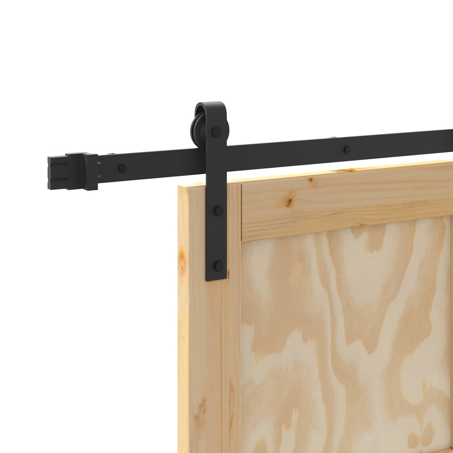 Sliding Door 86 x 198.5 cm Solid Pine Wood Natural and Black