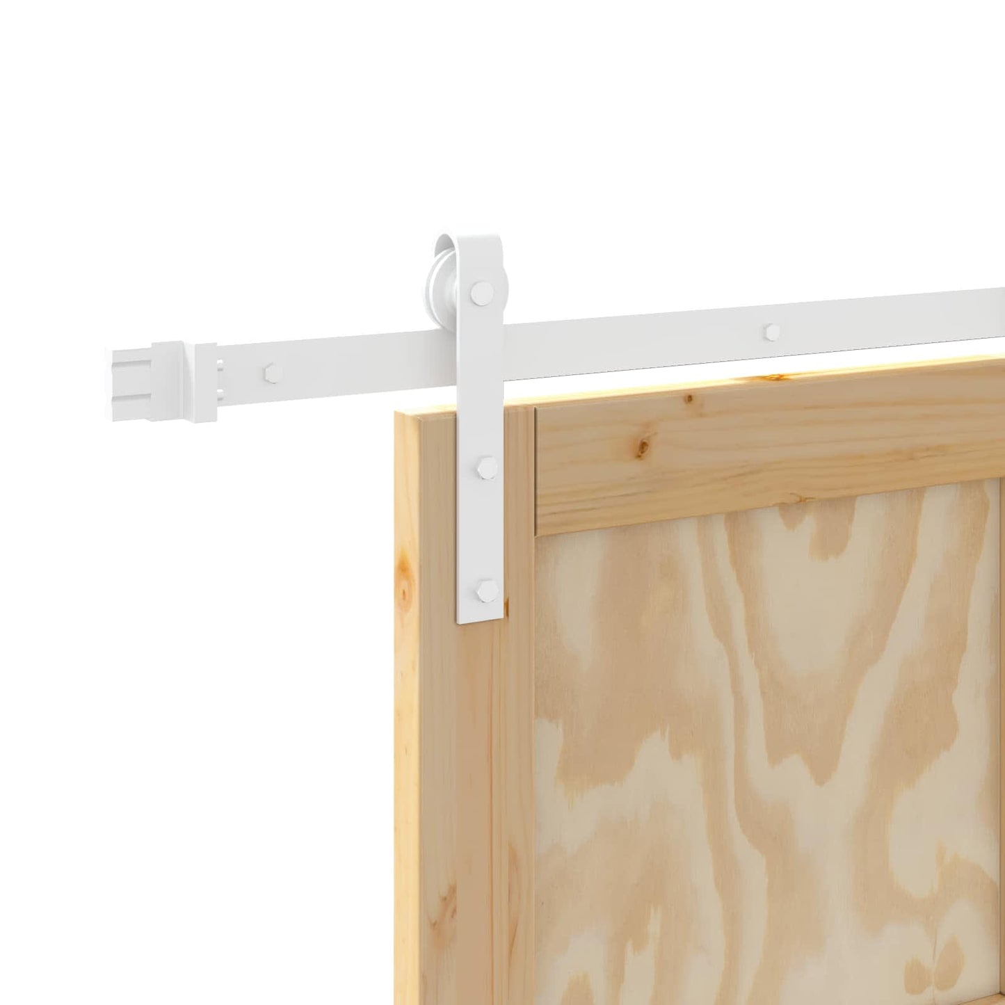 Sliding Door 61 x 198.5 cm Solid Pine Wood Natural and White