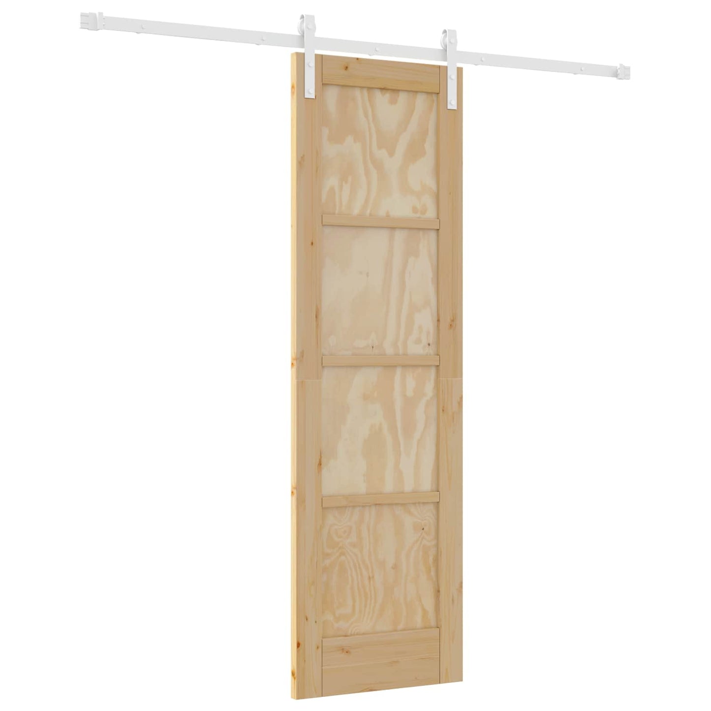 Sliding Door 61 x 198.5 cm Solid Pine Wood Natural and White