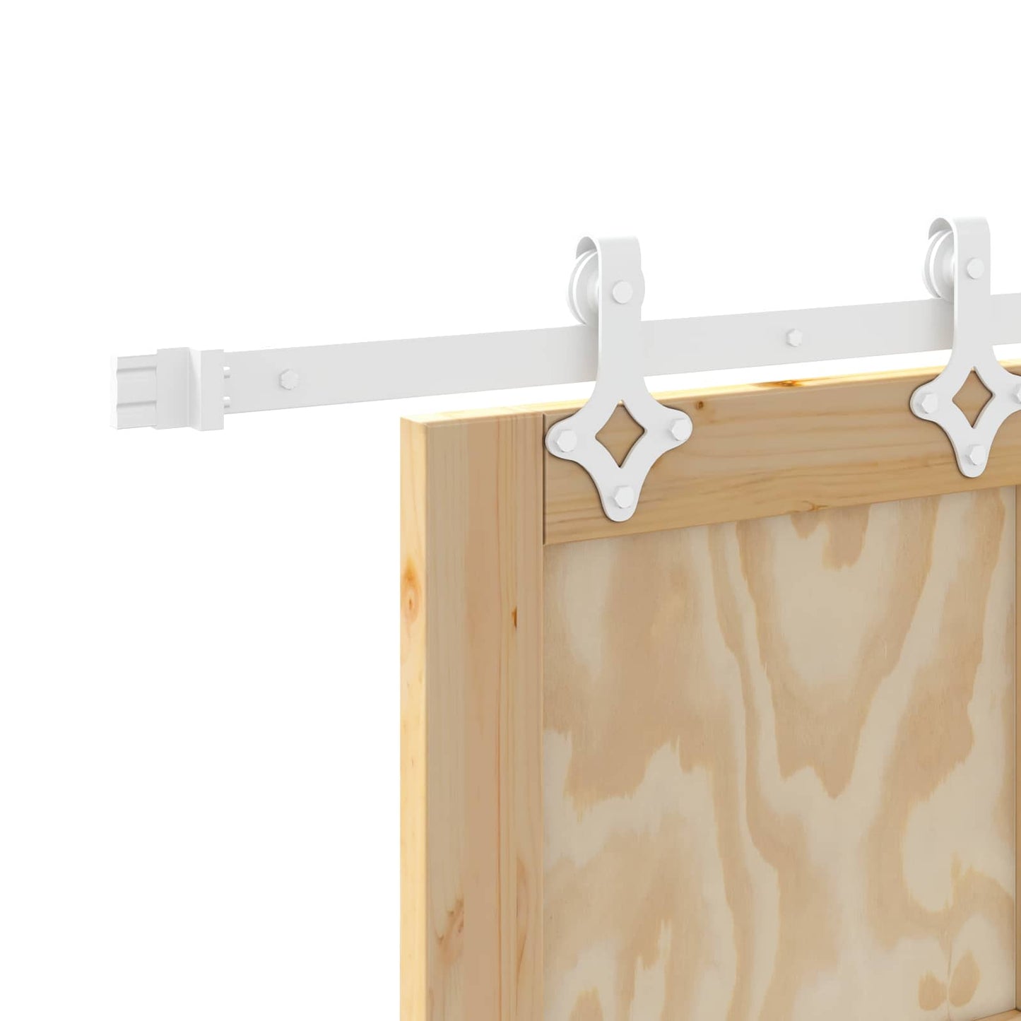 Sliding Door Natural and White 73.5 x 211 cm Solid Pine Wood