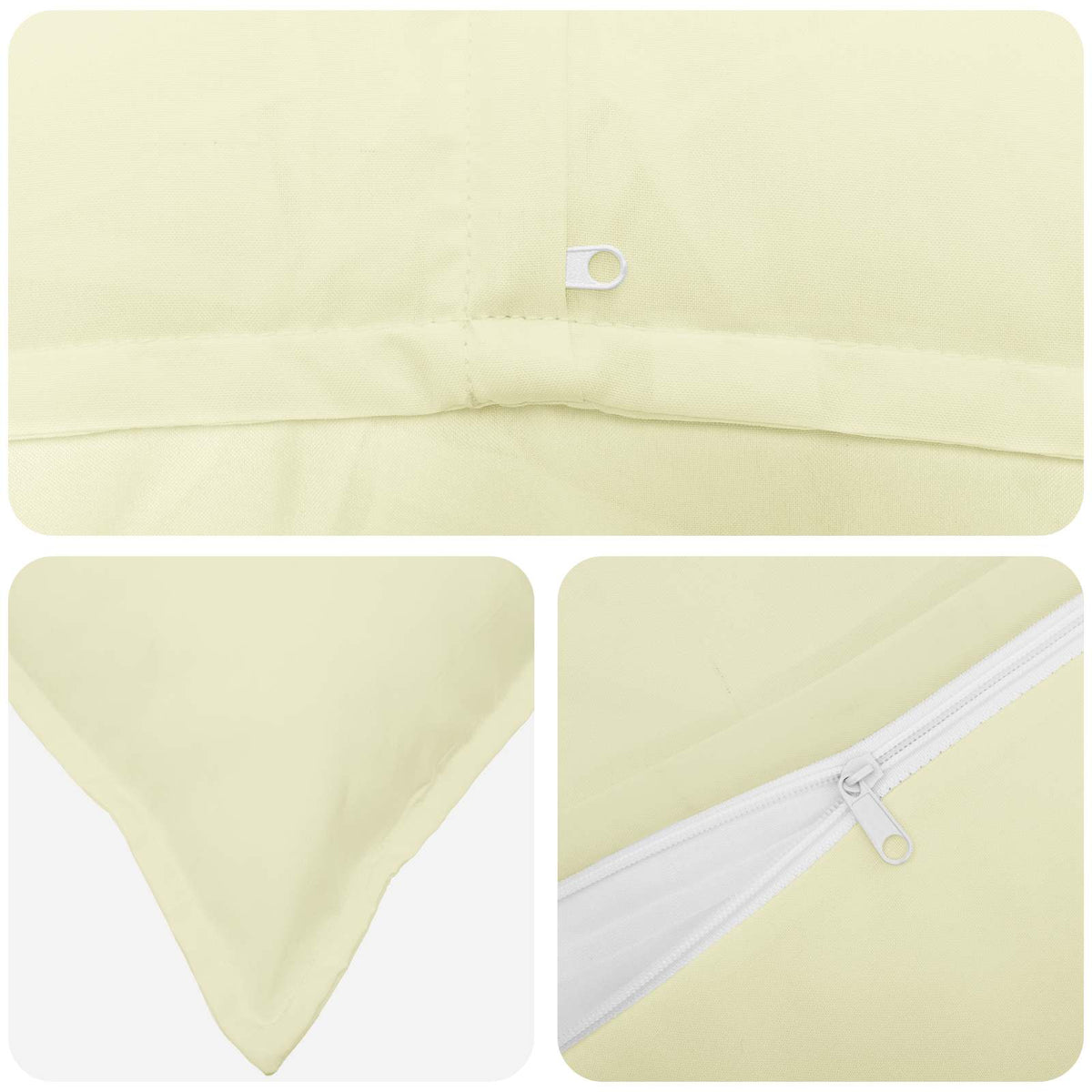 Throw Pillow 2 pcs HOUTEN Cream 50 x 70 cm Polyester