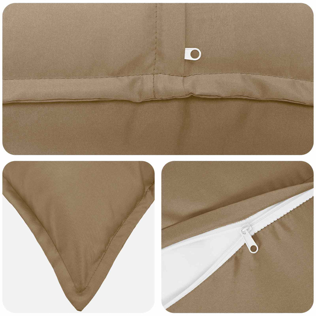 Throw Pillow 2 pcs HOUTEN Taupe 50 x 70 cm Polyester
