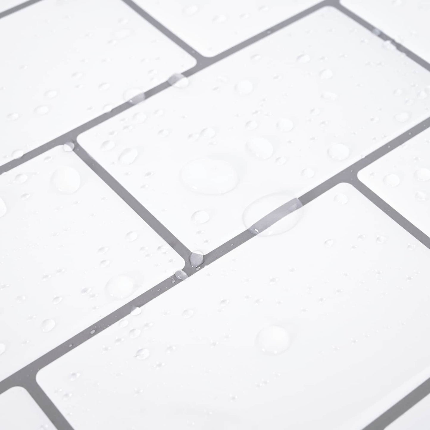 Subway Tile 20 pcs White Grey 30 x 30 cm Polyurethane and PET