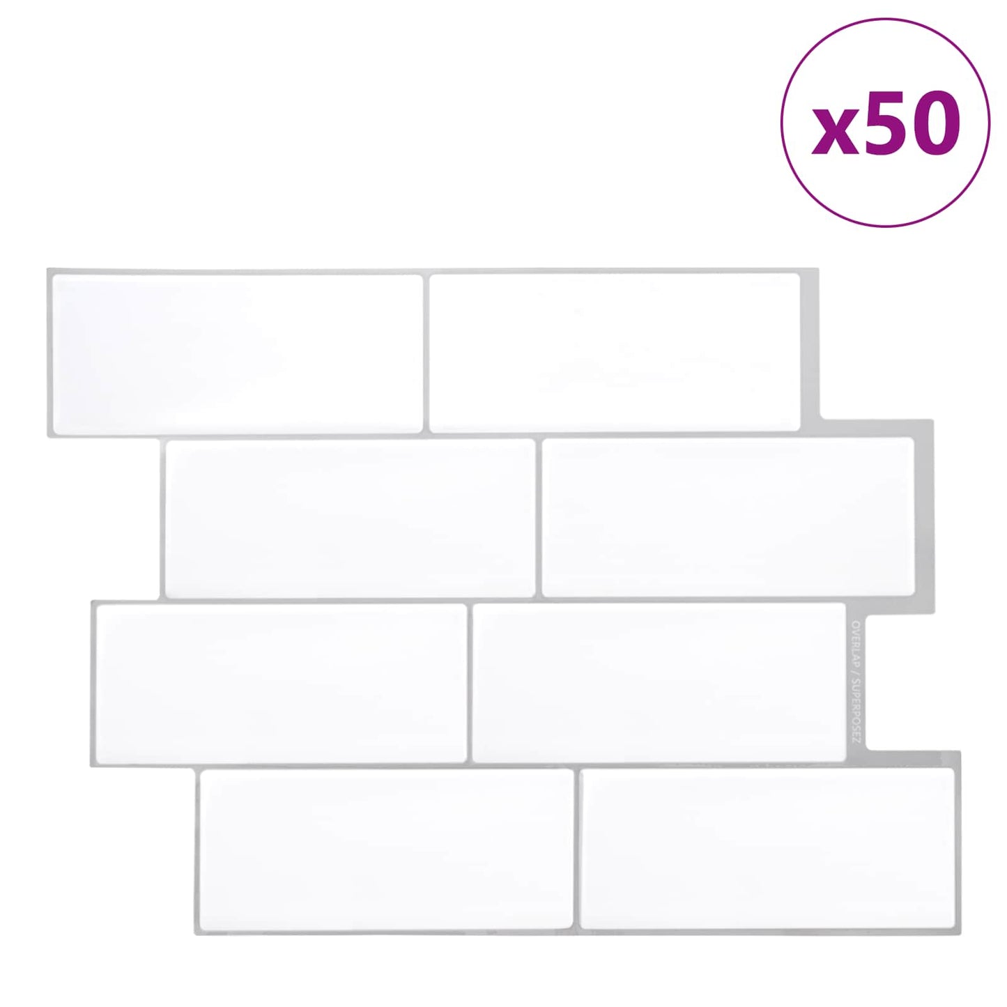 Decorative Stickers 20 pcs White Grey 29 x 21 cm