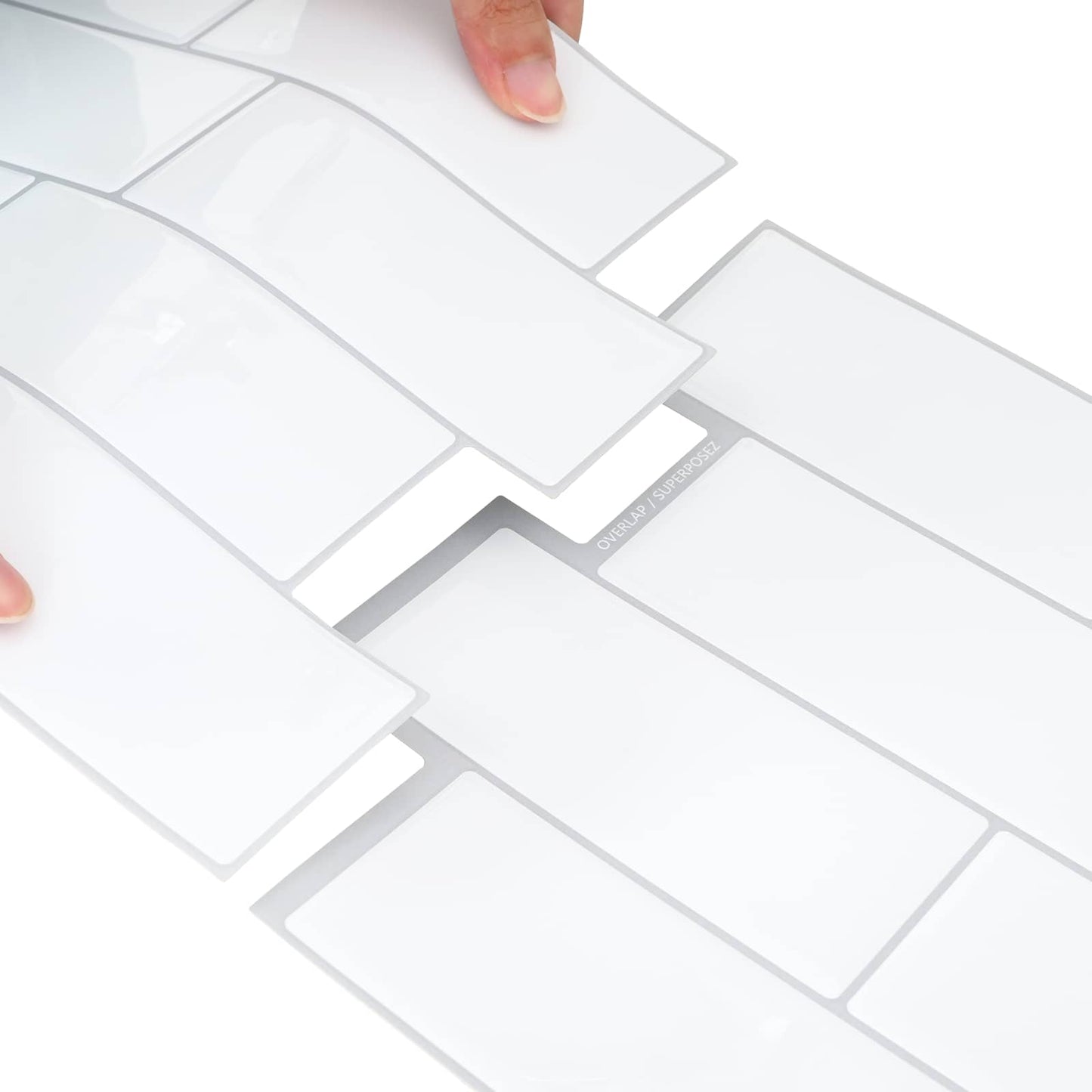 Decorative Stickers 50 pcs White Grey 29 x 21 cm