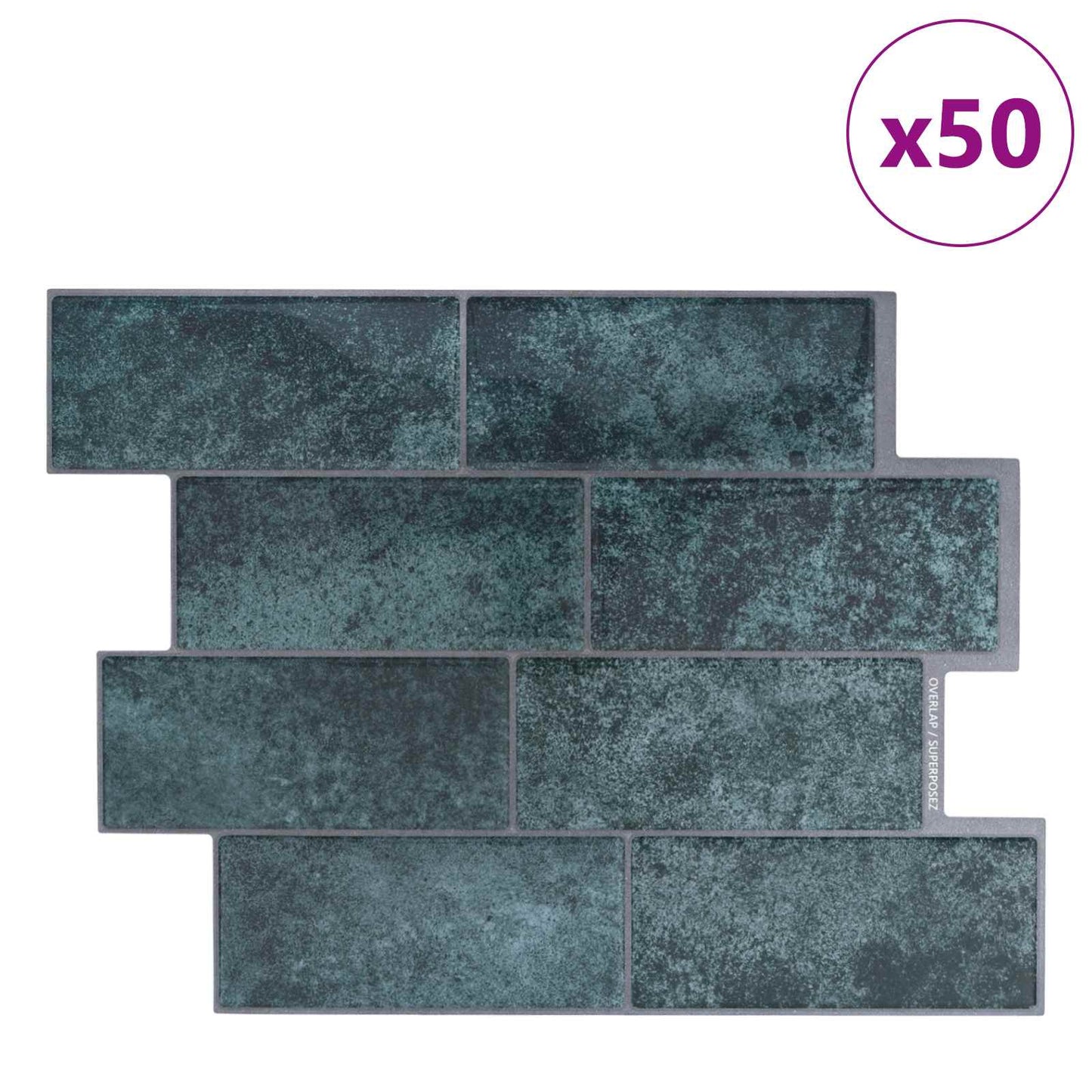 Decorative Stickers 50 pcs Blue Green 29 x 21 cm