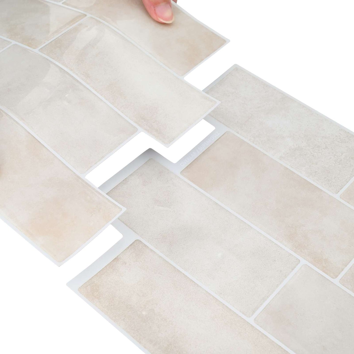 Decorative Stickers 10 pcs Beige Marble 29 x 21 cm