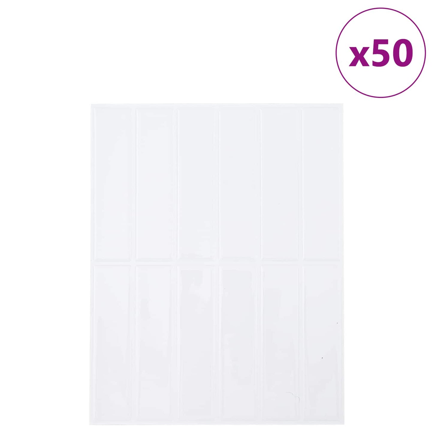 Rectangular Tile 50 pcs White 29 x 23 x 0.08 cm