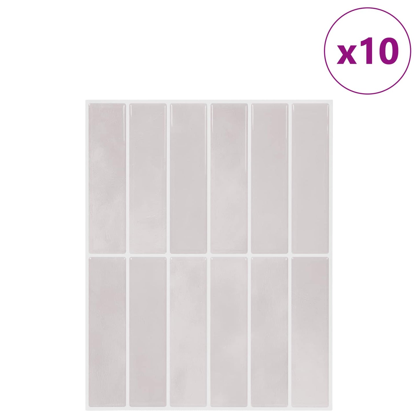 Rectangular Tile 10 pcs Beige 29 x 23 x 0.08 cm