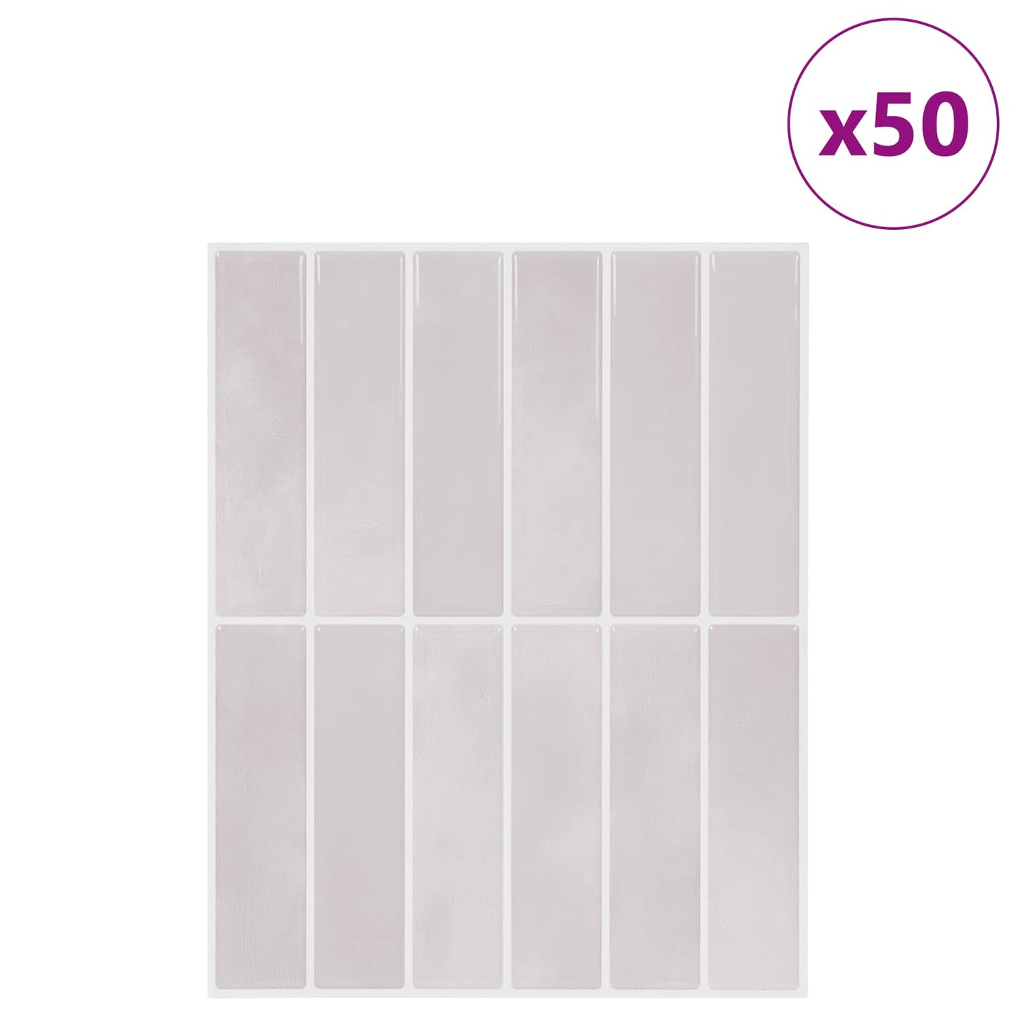 Rectangular Tile 50 pcs Beige 29 x 23 x 0.08 cm