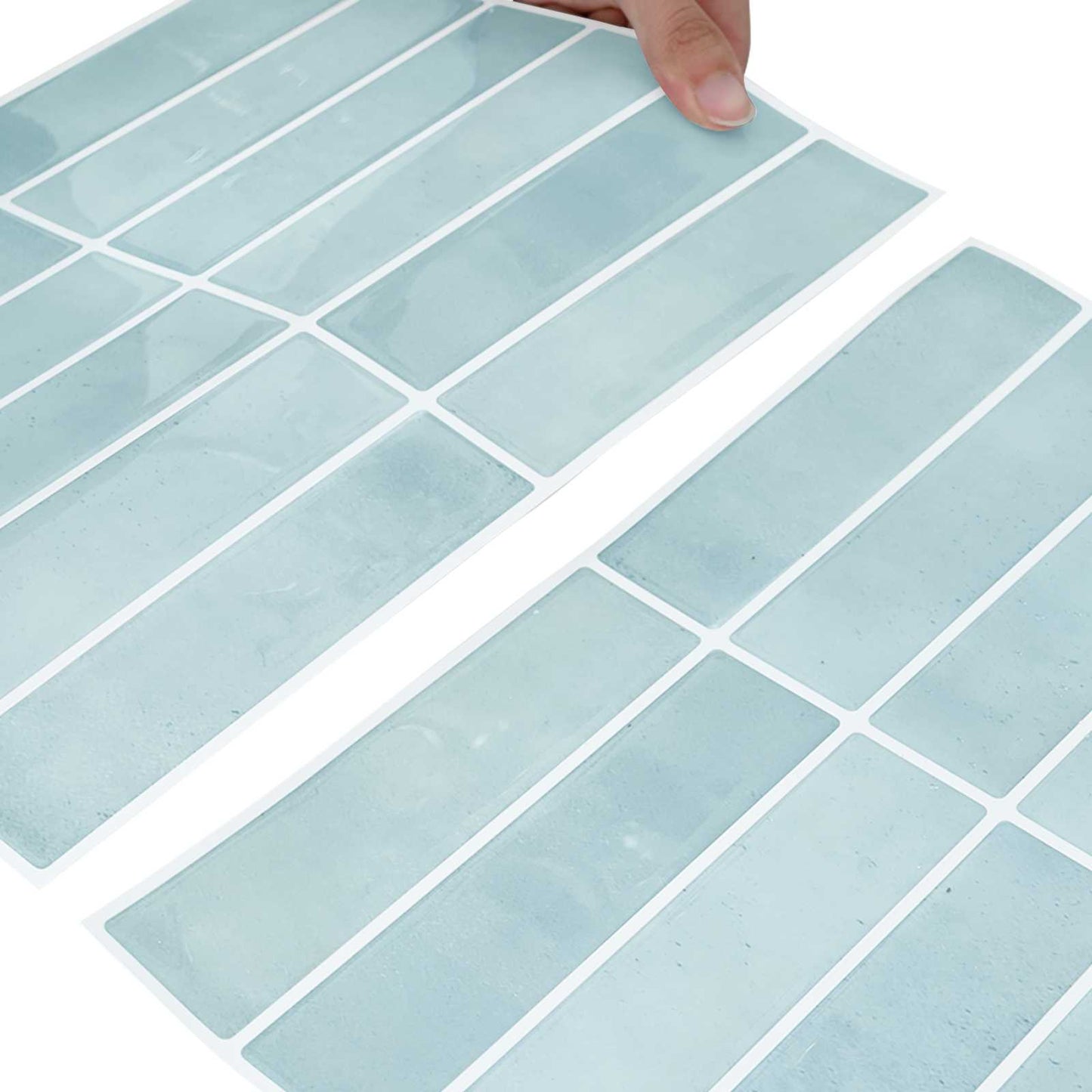 Rectangular Tile 10 pcs Grey Green 29 x 23 x 0.08 cm
