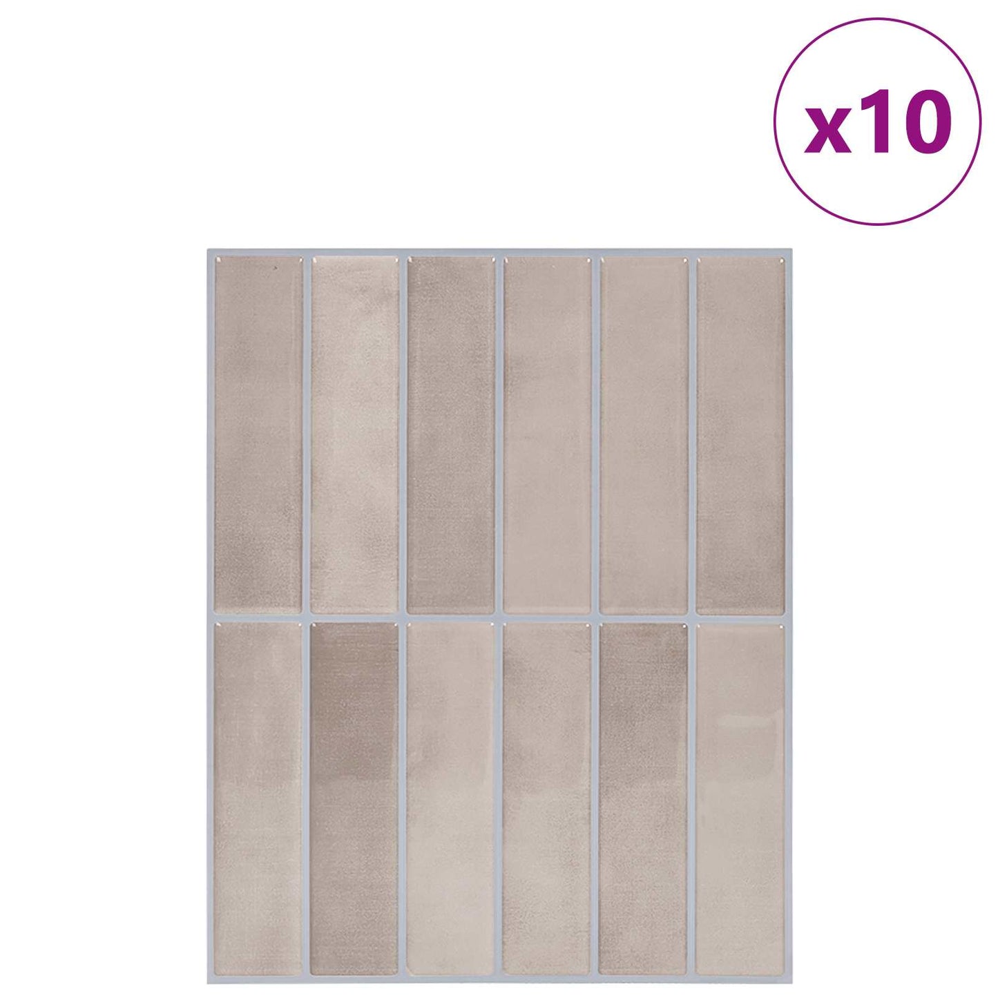 Rectangular Tile 10 pcs Beige Coffee 29 x 23 x 0.08 cm