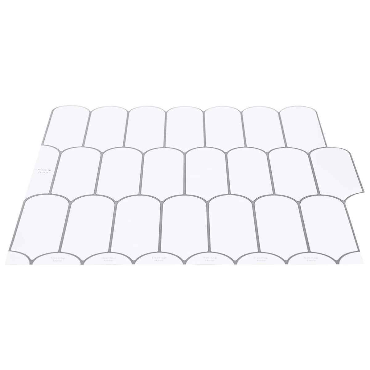 Feather Tile 20 pcs White Grey 30 x 30 cm Polyurethane and PET