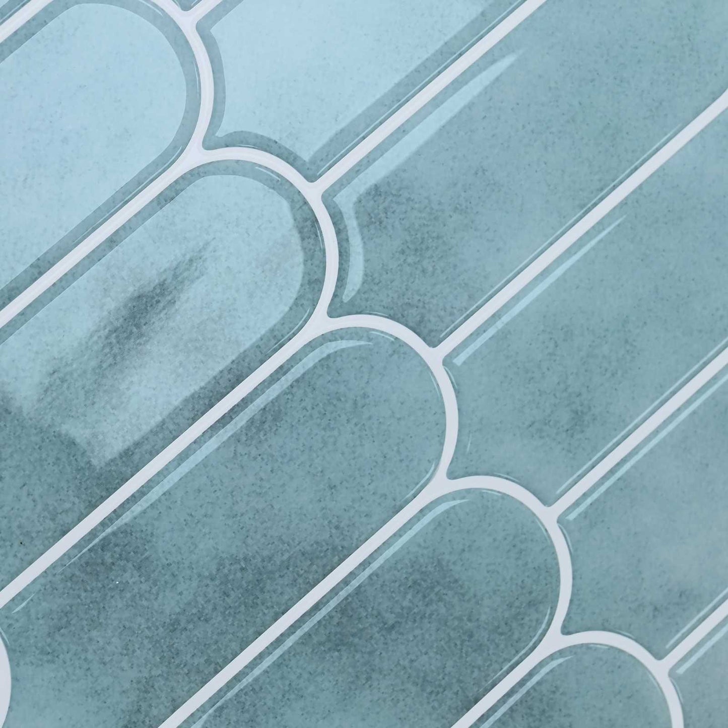 Feather Tile 50 pcs Green 30 x 30 cm Polyurethane and PET