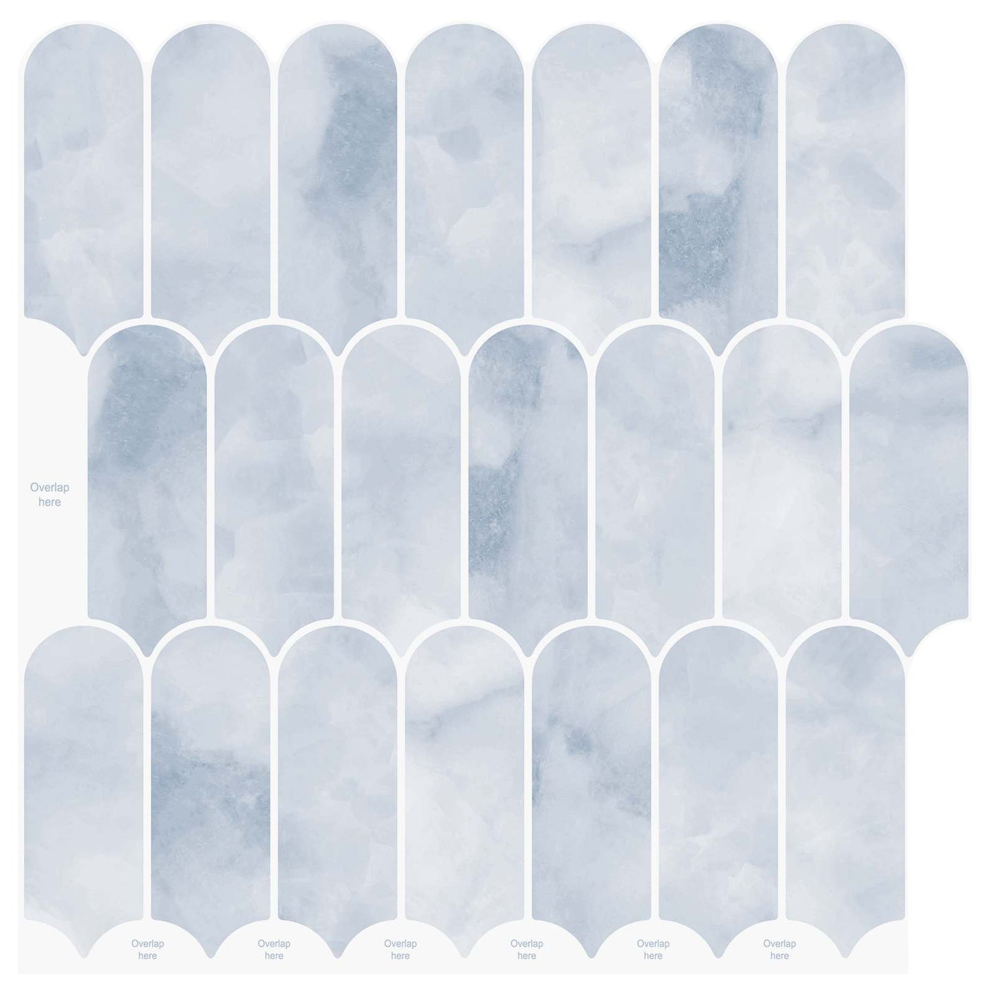 Feather Tile 20 pcs Light Blue 30 x 30 cm Polyurethane and PET