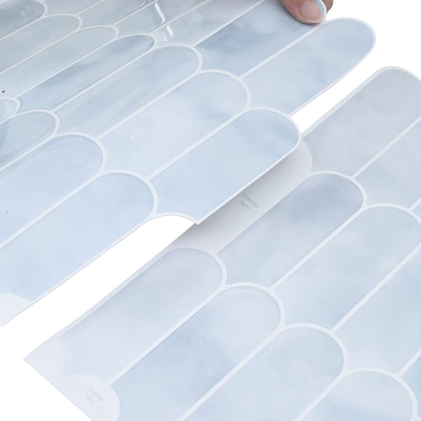 Feather Tile 50 pcs Light Blue 30 x 30 cm Polyurethane and PET